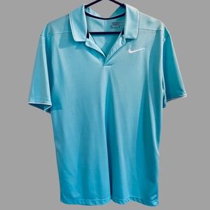 Light Blue Nike Golf Polo - Standard Dri Fit - Medium